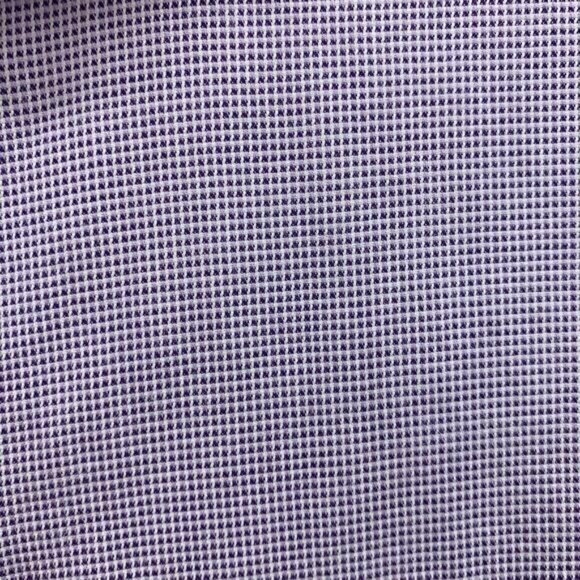 Michael Kors Mens Purple Micro Check Slim Fit Long Sleeve Button Up Shirt L - Picture 3 of 9